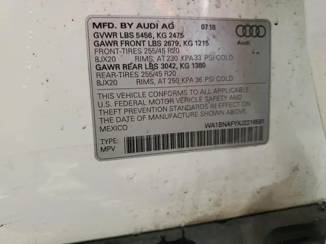 2018 AUDI Q5 PREMIUM PLUS  