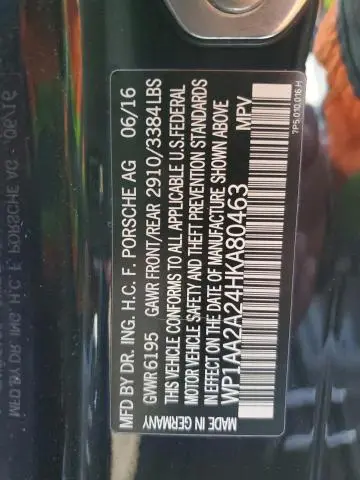 2017 PORSCHE CAYENNE   