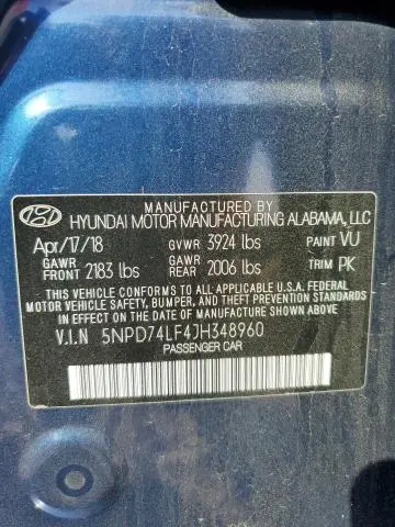 2018 HYUNDAI ELANTRA SE  