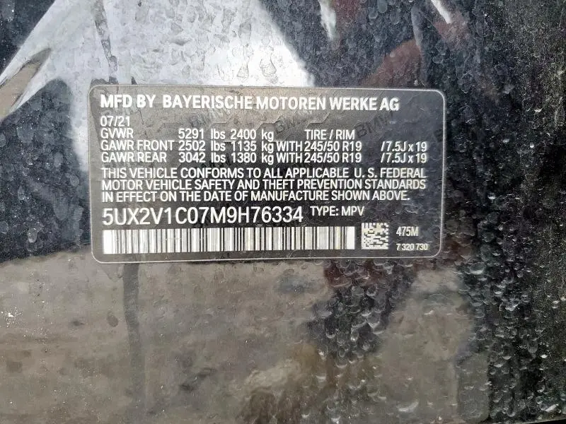 2021 BMW X4 XDRIVE30I  