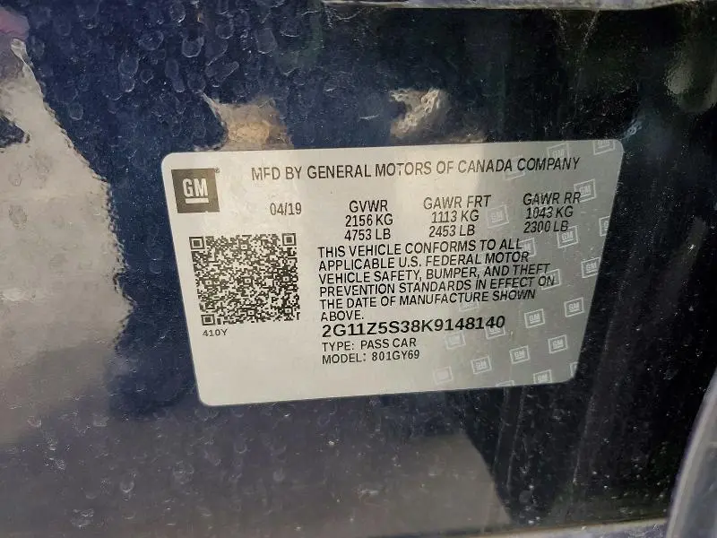 2019 CHEVROLET IMPALA LT  