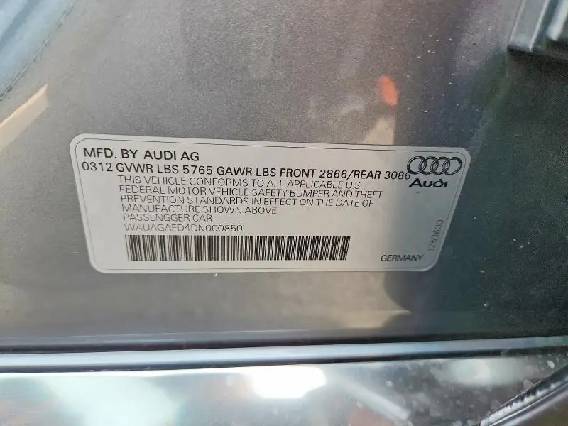 2013 AUDI A8 QUATTRO  