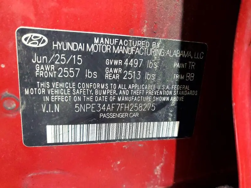 2015 HYUNDAI SONATA SPORT  