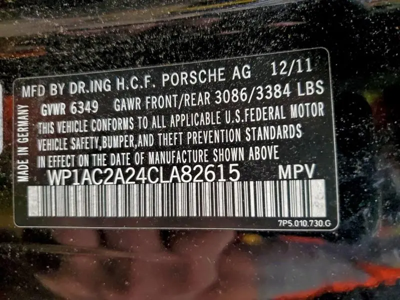 2012 PORSCHE CAYENNE TURBO  