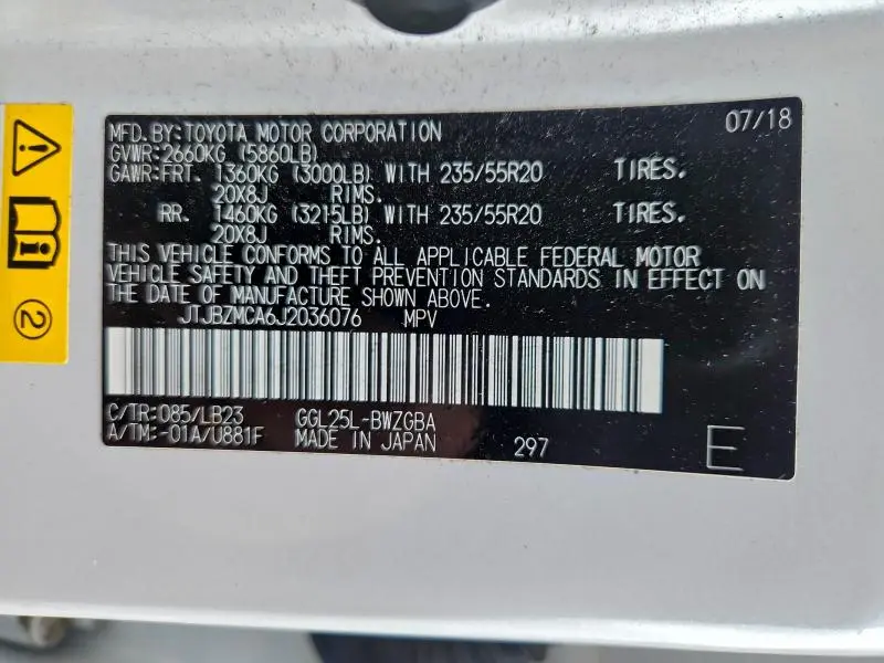 2018 LEXUS RX 350 BASE  