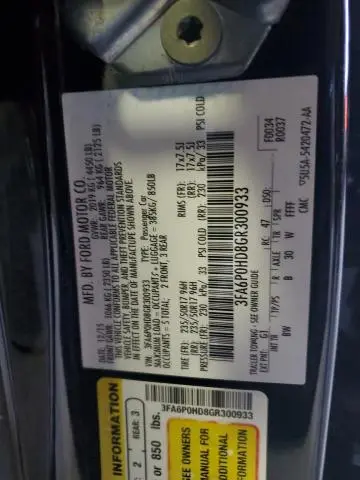 2016 FORD FUSION SE