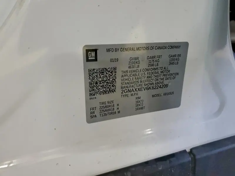 2019 CHEVROLET EQUINOX PREMIER  