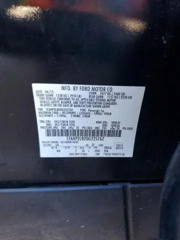 2013 FORD TAURUS POLICE INTERCEPTOR  