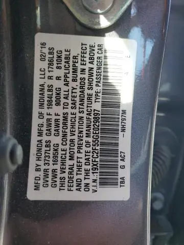 2016 HONDA CIVIC LX