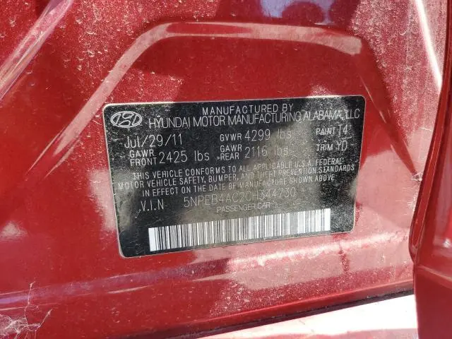 2012 HYUNDAI SONATA GLS  
