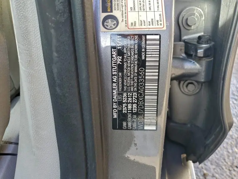 2012 MERCEDES-BENZ CLS 550  