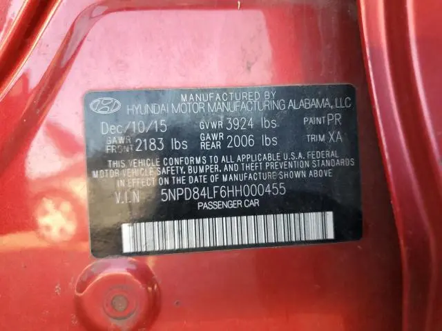 2017 HYUNDAI ELANTRA SE