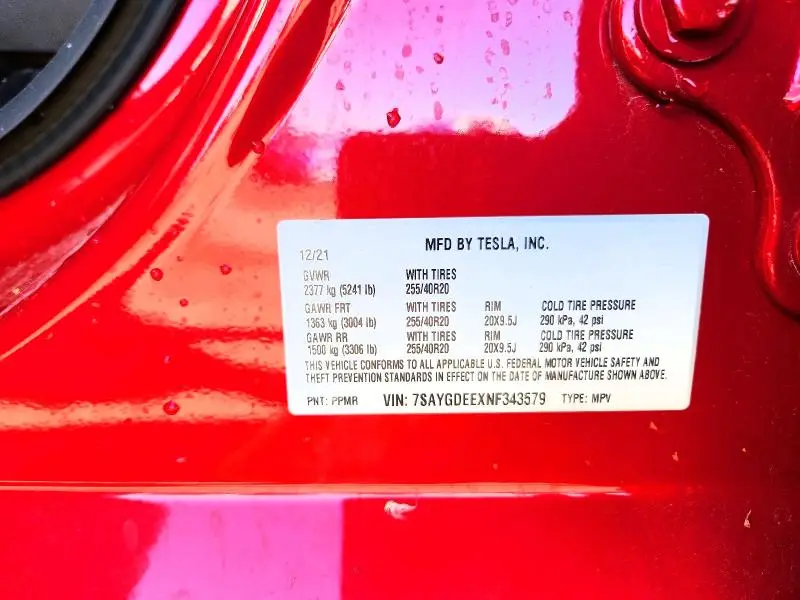 2022 TESLA MODEL Y   