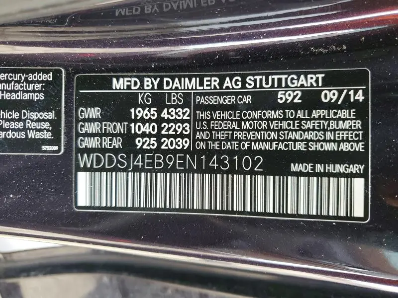 2014 MERCEDES-BENZ CLA 250  