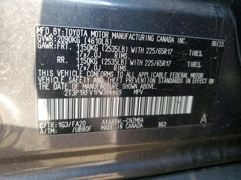 2023 TOYOTA RAV4 XLE  