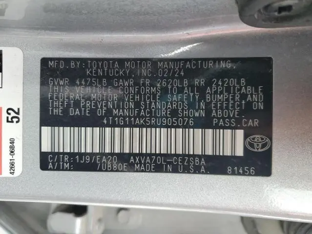 2024 TOYOTA CAMRY SE NIGHT SHADE  