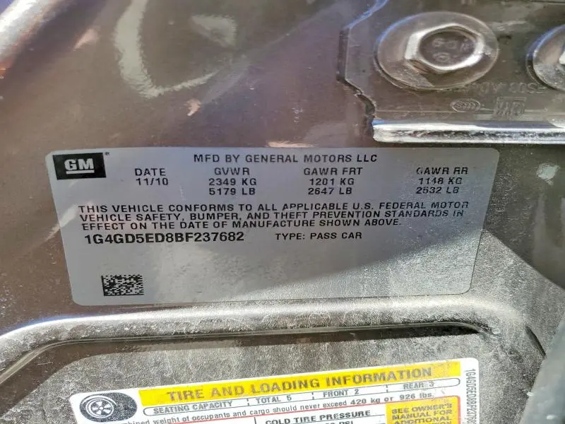 2011 BUICK LACROSSE CXL  