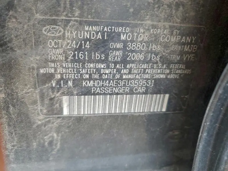 2015 HYUNDAI ELANTRA SE  