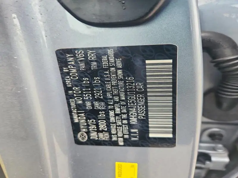 2016 HYUNDAI GENESIS 3.8L  