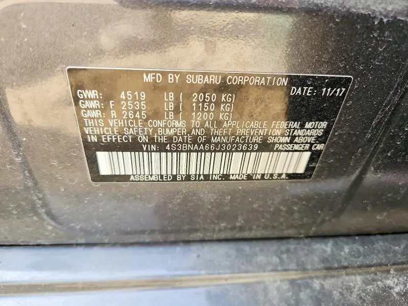 2018 SUBARU LEGACY 2.5I  