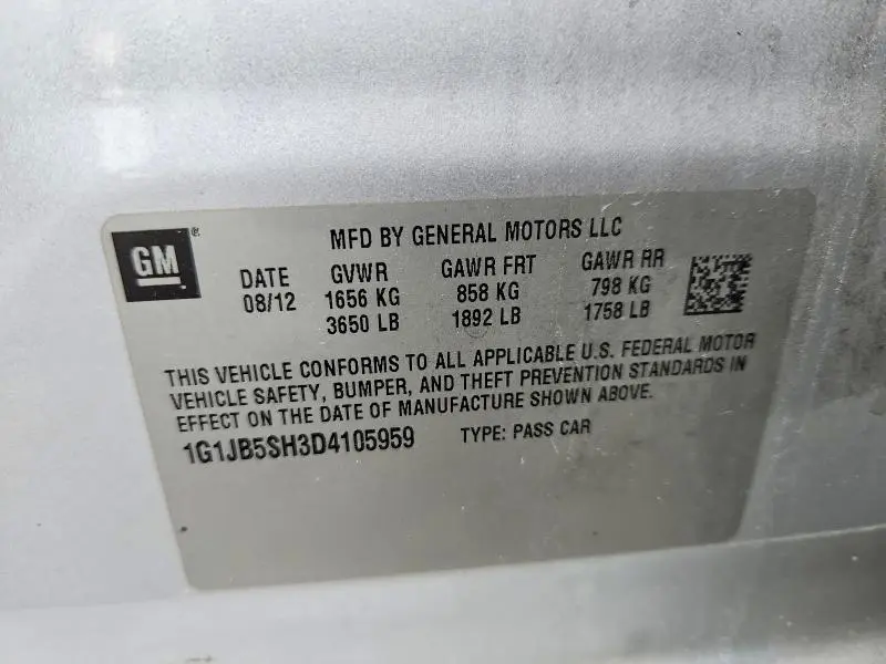 2013 CHEVROLET SONIC LS  