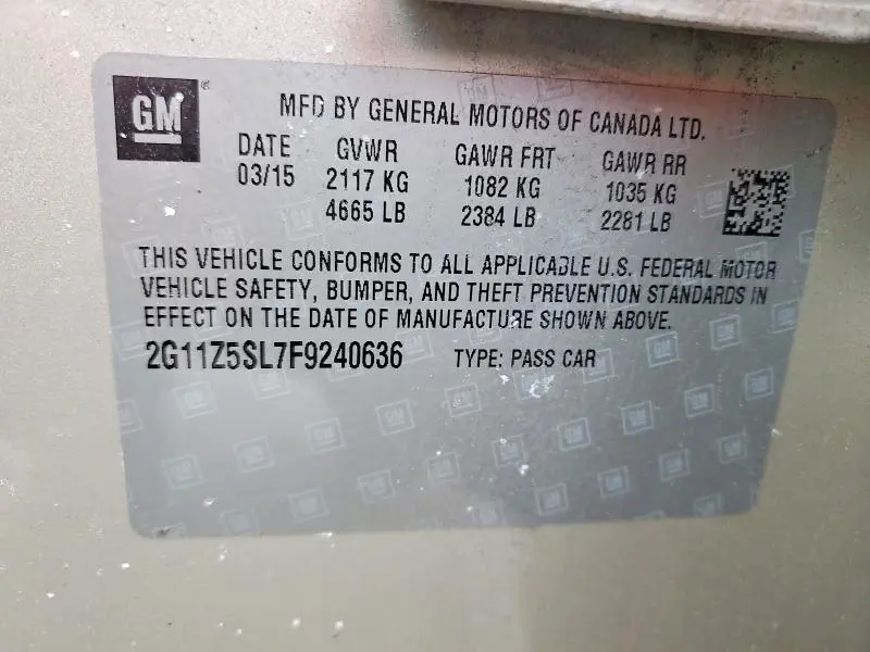 2015 CHEVROLET IMPALA LS  