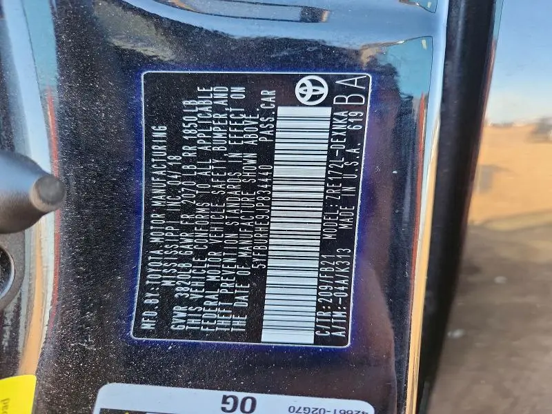 2018 TOYOTA COROLLA L  