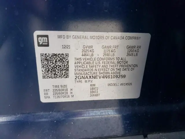 2022 CHEVROLET EQUINOX PREMIER  