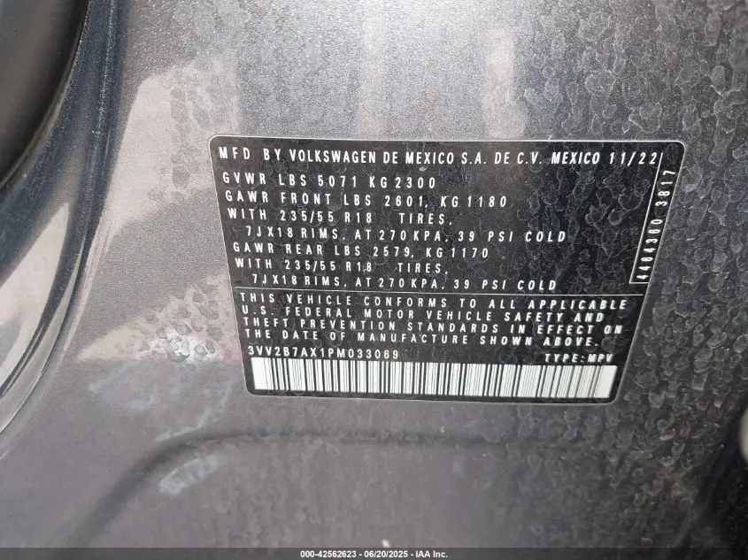 2023 VOLKSWAGEN TIGUAN 2.0T SE