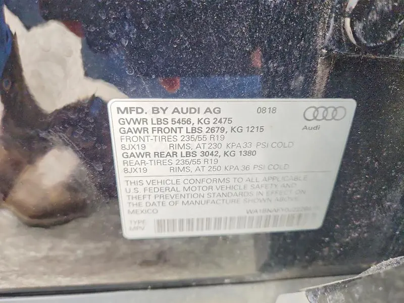 2018 AUDI Q5 PREMIUM PLUS  