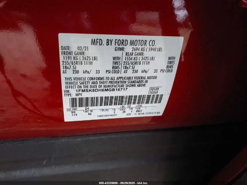 2021 FORD EXPLORER XLT