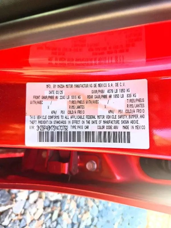 2025 MAZDA 3 SELECT SPORT  