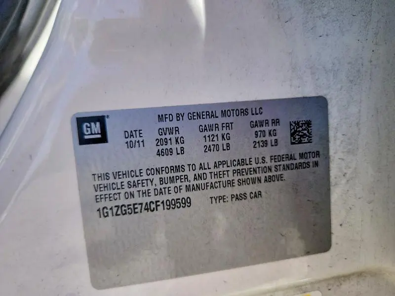 2012 CHEVROLET MALIBU LTZ  
