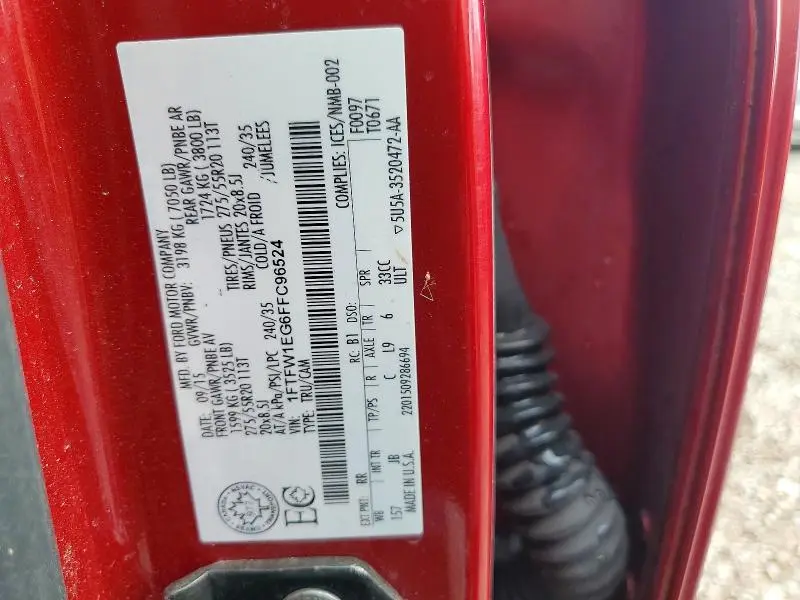 2015 FORD F150 SUPERCREW  