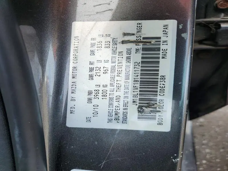 2011 MAZDA 3 I  