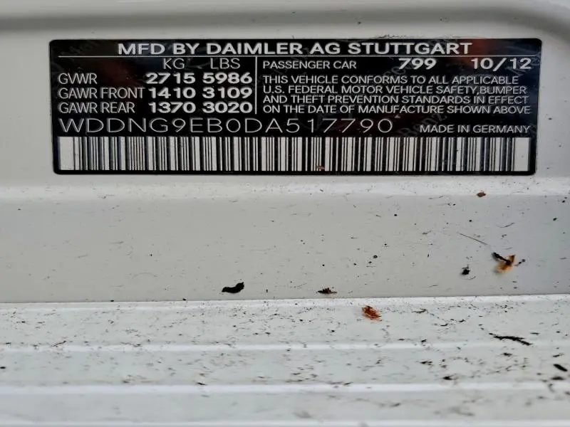 2013 MERCEDES-BENZ S 550 4MATIC  