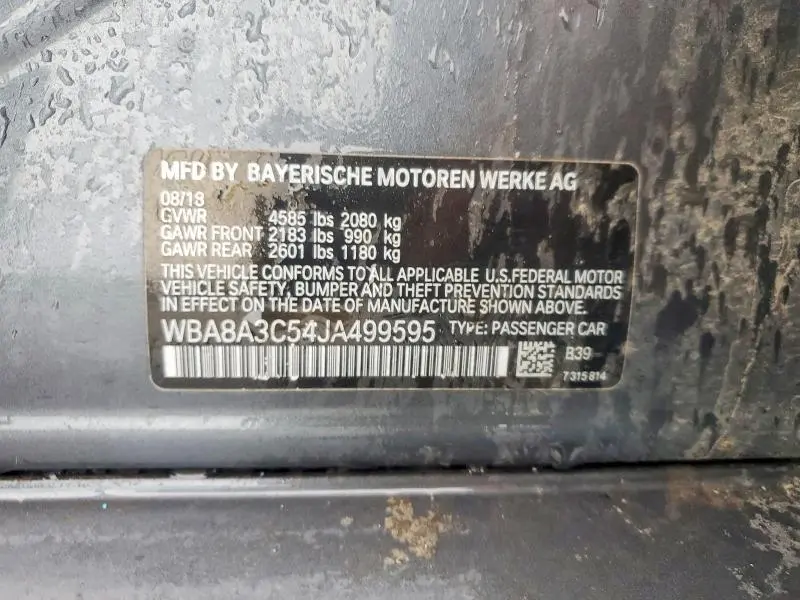 2018 BMW 320 XI  