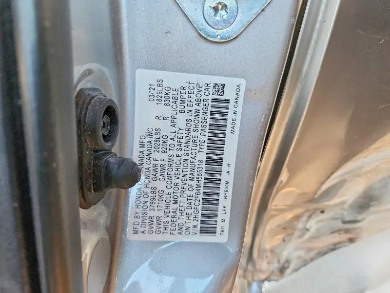 2021 HONDA CIVIC LX  