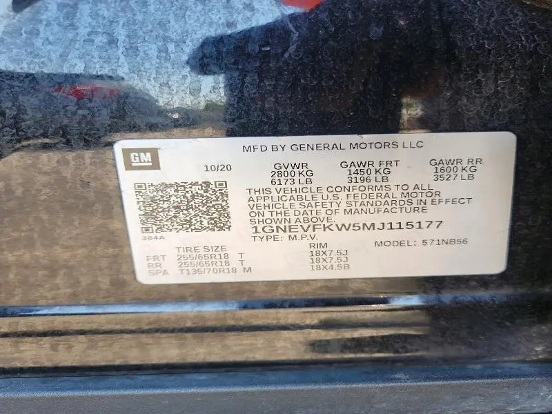 2021 CHEVROLET TRAVERSE LS  