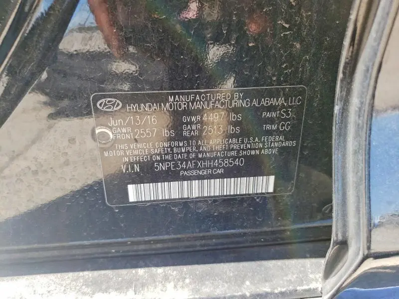 2017 HYUNDAI SONATA LIMITED  