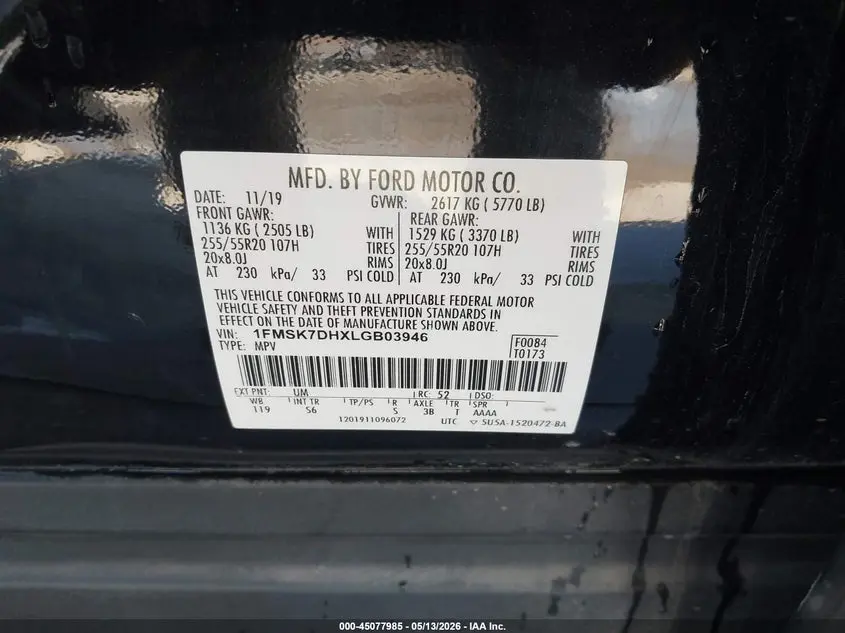 2020 FORD EXPLORER XLT