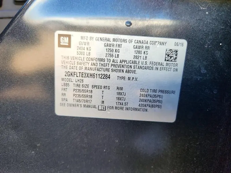 2017 GMC TERRAIN SLE  