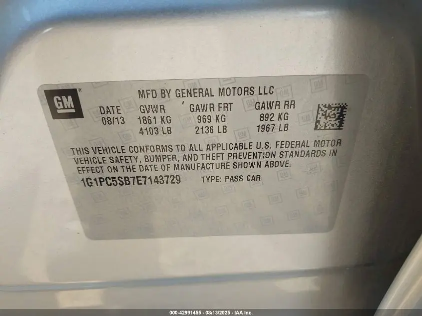 2014 CHEVROLET CRUZE 1LT AUTO