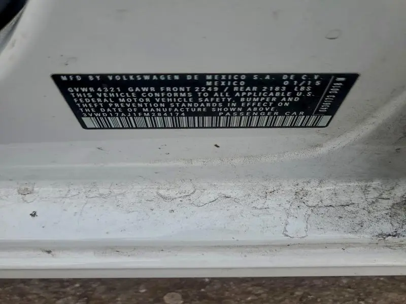 2015 VOLKSWAGEN JETTA SE  