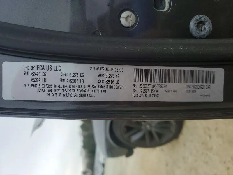 2019 DODGE CHALLENGER R  