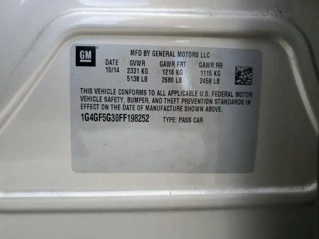 2015 BUICK LACROSSE PREMIUM  