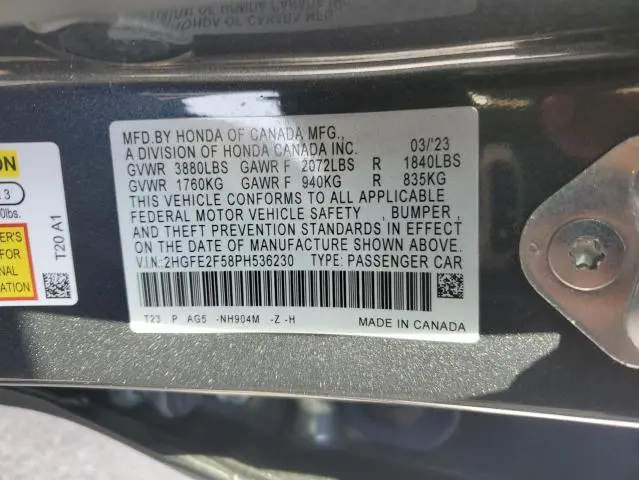 2023 HONDA CIVIC SPORT  