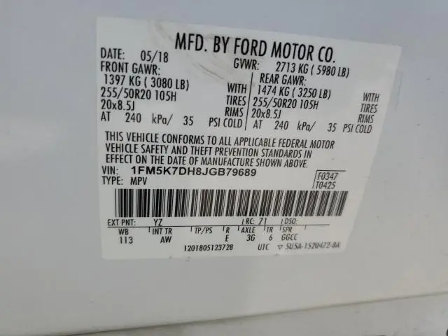 2018 FORD EXPLORER XLT  