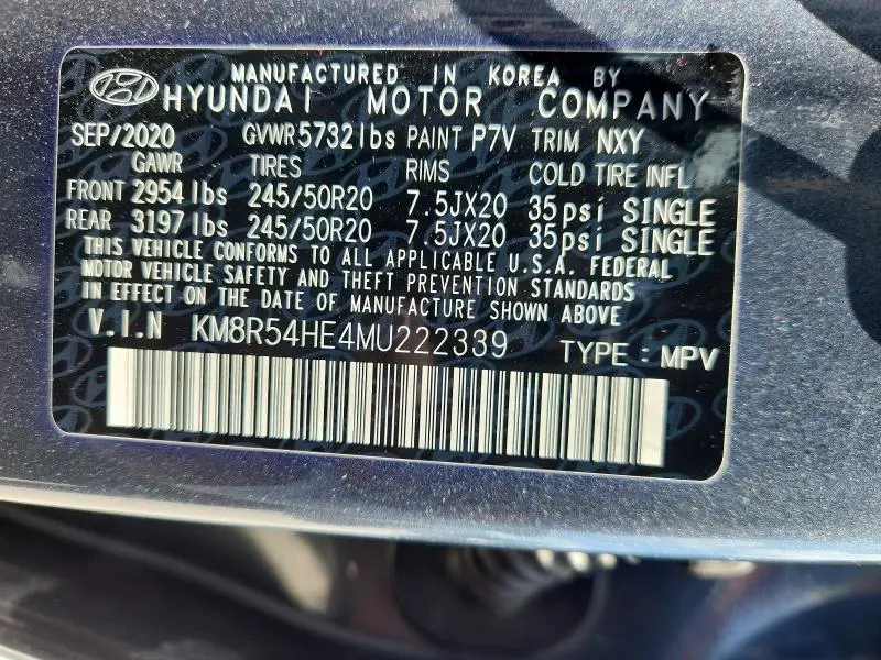 2021 HYUNDAI PALISADE LIMITED  