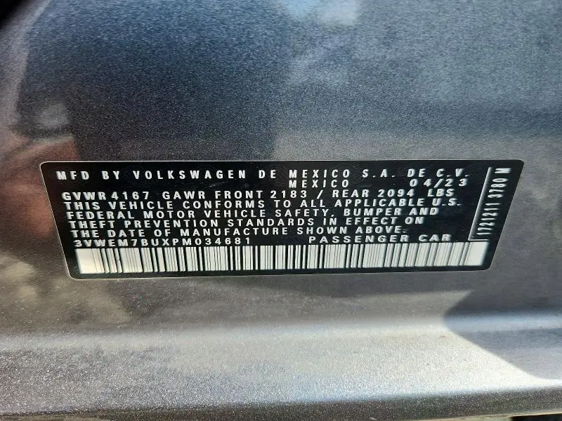 2023 VOLKSWAGEN JETTA SE  